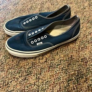 Blue Vans Authentics - NO LACES